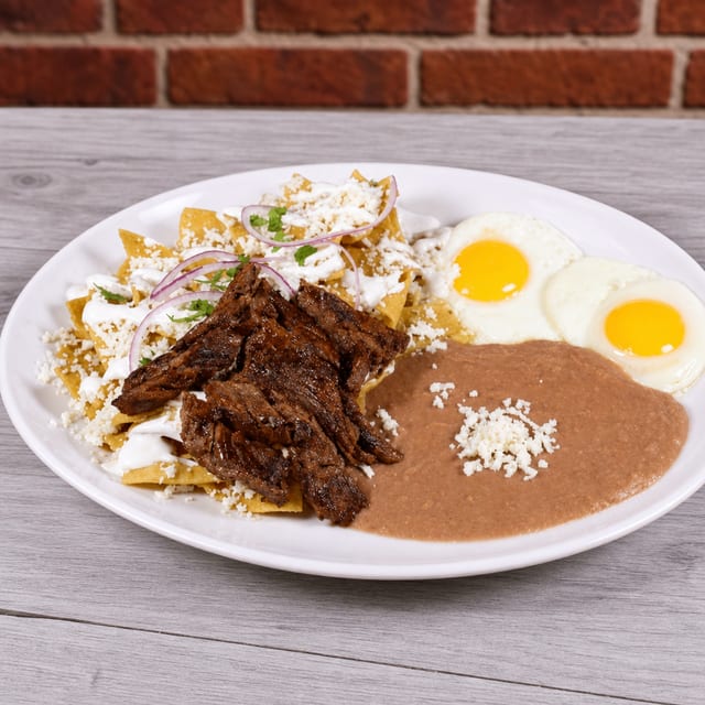 *Chilaquiles (Red, Green, Mole, Diabla).